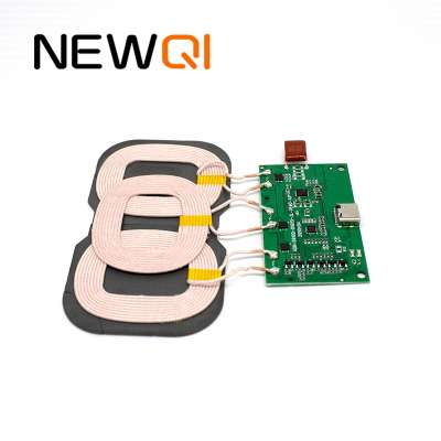 3 Coil Universal wireless charger QI pcba wireless transmitter module wireless charging receiver module